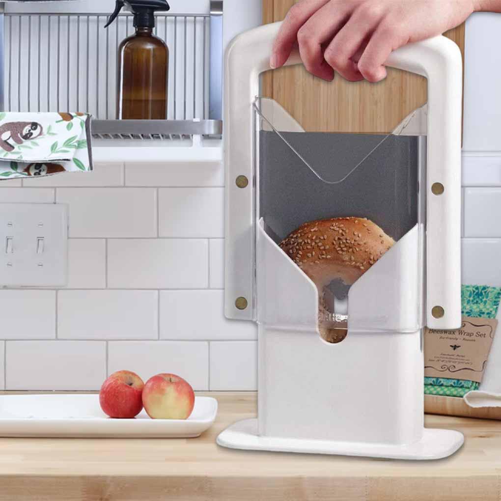 Stainless Bagel Slicer Mesin Pengiris Roti Sandwich Universal Muffin Toast Loaf Cetakan Roti Makanan Perisai Alat Baking