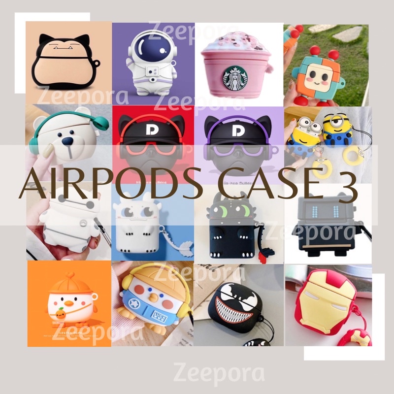 Case Airpods Case 3 DOG HIPHOPDOG Baymax Ice Cream Alien Dog Coffee kopi