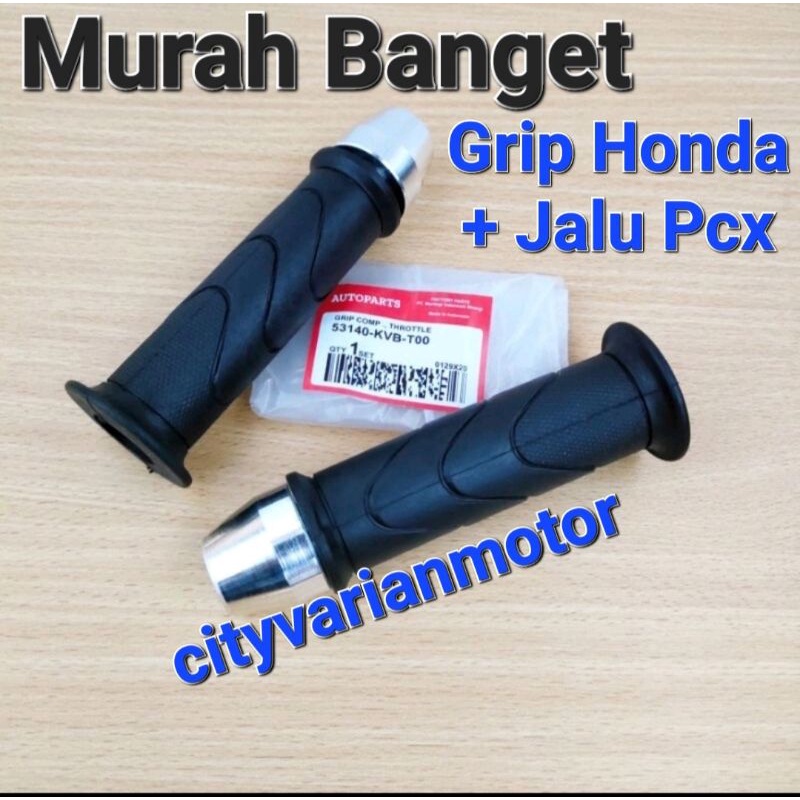 HandGrip Hand Grip Hanfat Sarung Gas Honda + Jalu Pcx Nmax Vario Beat Scoopy Mio Kharisma Rx King Vespa Matic Vixion Vario 160 New Adv Dll