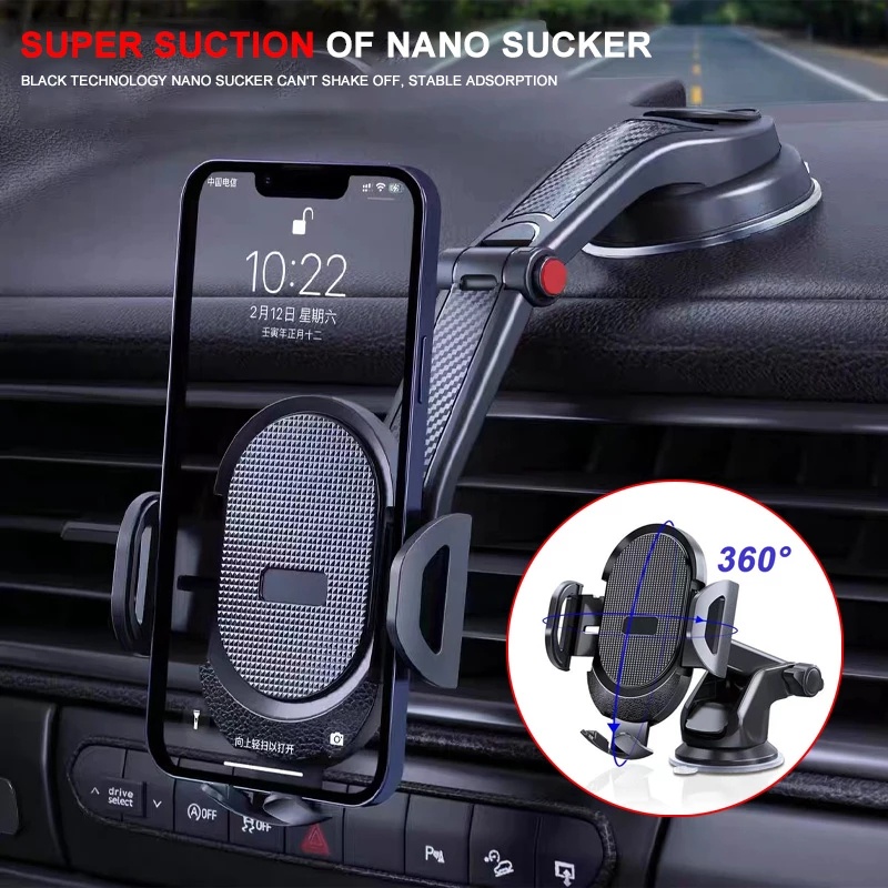 360 ° Bracket Stand Holder Handphone Universal Dapat Diputar Untuk Mobil Android / iPhone