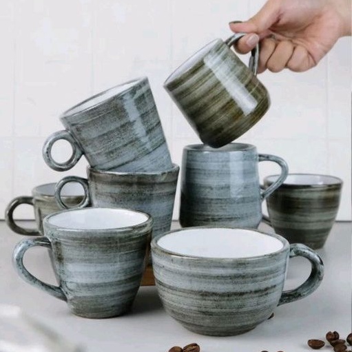 Naruna Cangkir Keramik Grey Series