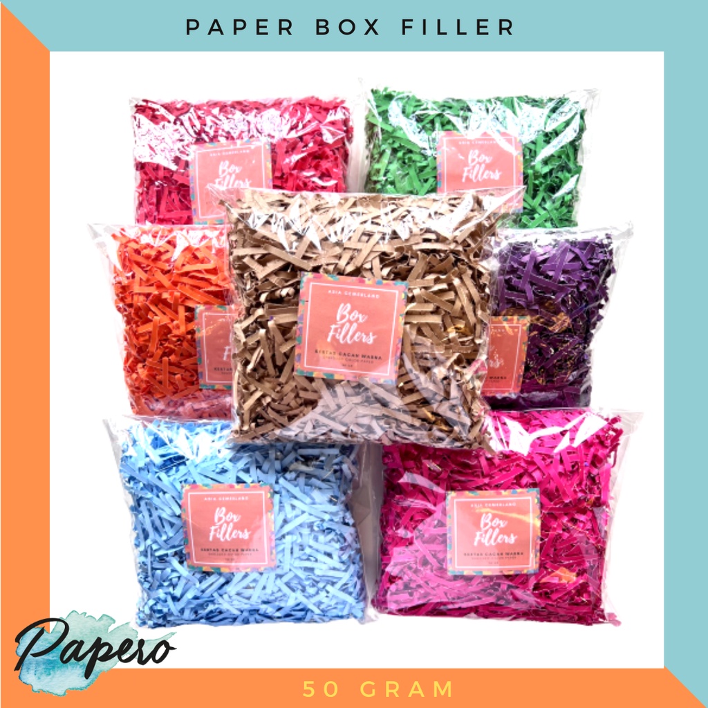

Box Filler Kertas Pengisi Box Warna Cerah Shreded Paper