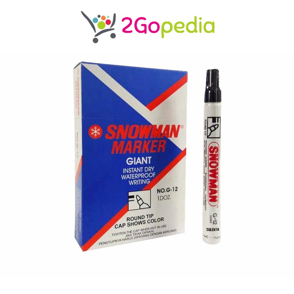 

Spidol Permanent Marker G-12 Snowman Grosir Murah Atk