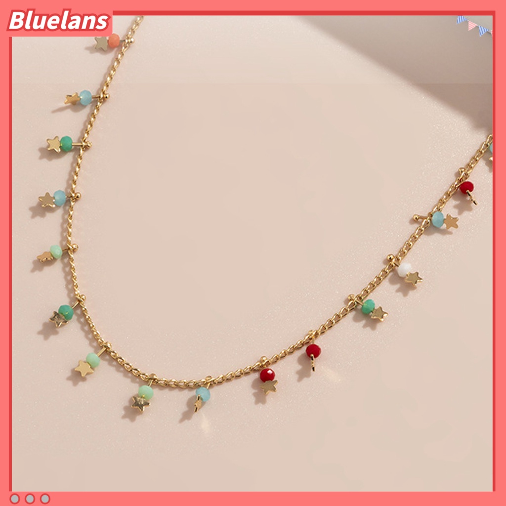 Bluelans Women Bohemian Belly Chain Single Layer Adjustable Multiclored Beads Waist Chain Use