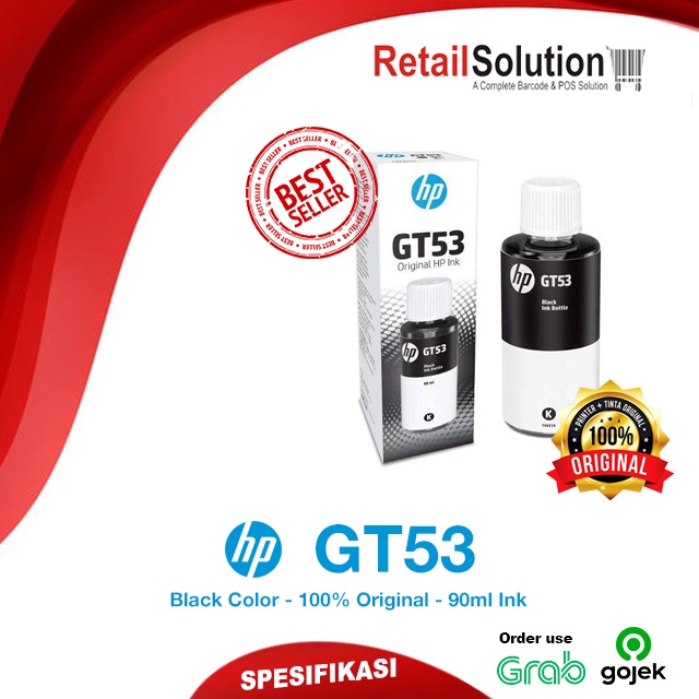 Tinta HP GT53 Black Original 90ml - Tinta HP GT5810 115 315 415 515 615