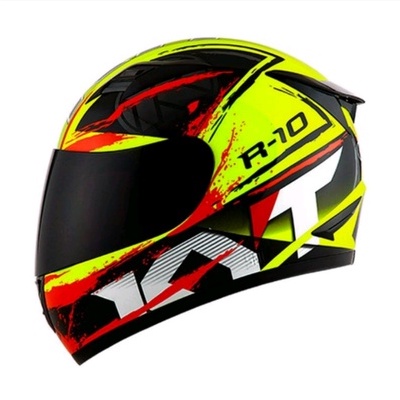 Helm KYT R10 #2 - Yellow Fluo-HELM KYT R10-HELMKYT R10-HELM KYT TERBARU
