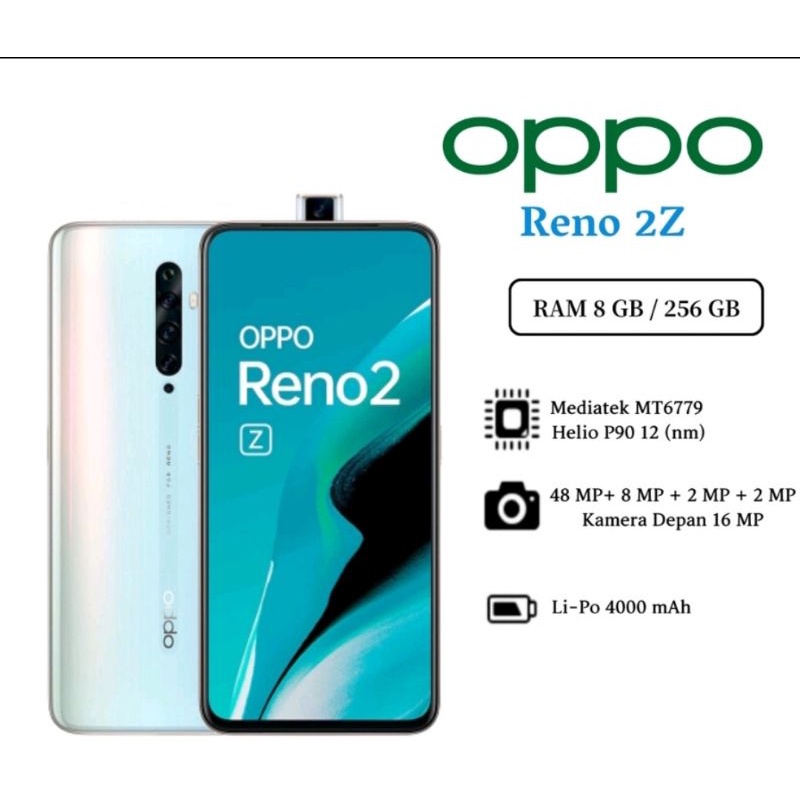 OPPO RENO2 Z ORI RAM 8/256 GB BARU FULLSET SmartPhone LAYAR 6,53inchi GARANSI 1TAHUN