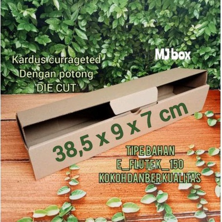 

kardus karton uk, 38,5x9x7 cm.. die cut dus packing serbaguna, model box pizza.