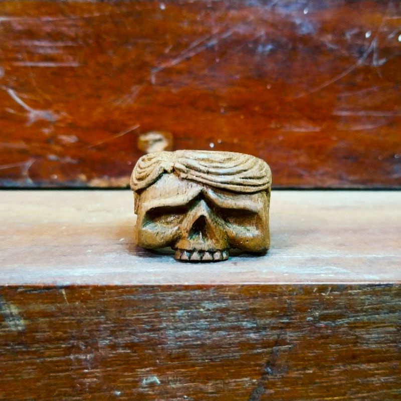 Skull Ring Cincin Ukir Kayu Ring Skull