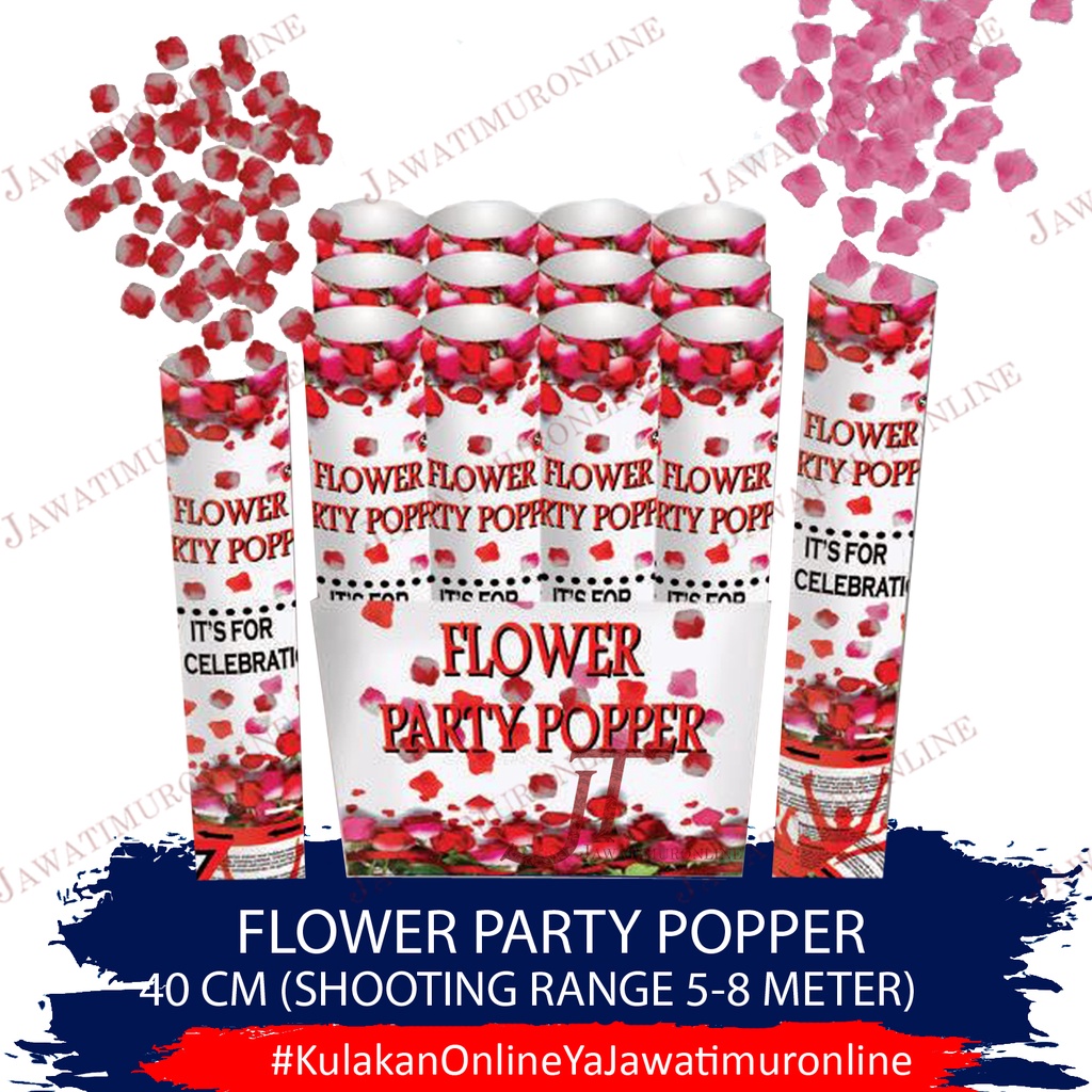 Confetti Popper 40 cm dari Bunga Plastik