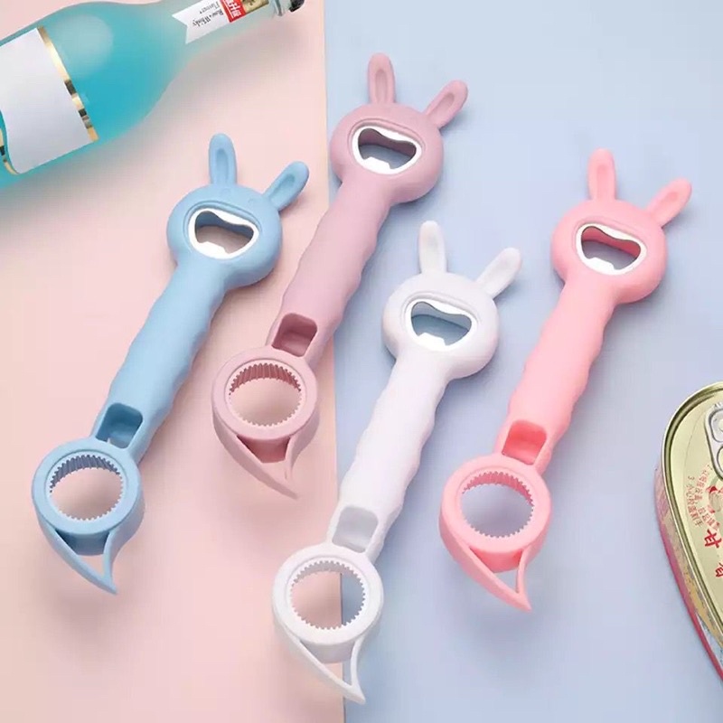 BOTTLE OPENER 4 IN 1 / Pembuka Tutup botol dan Kaleng /ALAT PEMBUKA TUTUP BOTOL KALENG MULTIFUNGSI MOTIF LUCu