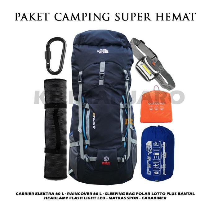 [COD] PAKET CAMPING SUPER HEMAT - TAS GUNUNG 60L - CARRIER 60 L + SB MATRAS TERPERCAYA Kode 499