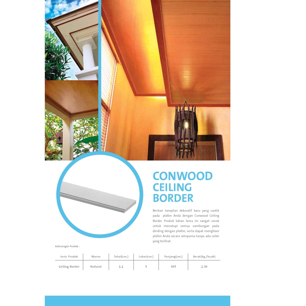 Conwood Ceiling Border - Conwood Plafon Ukuran 5x305x1,1cm