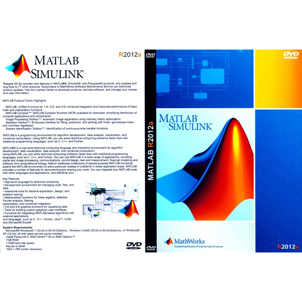 DVD SOFTWARE-MATLAB R2012a