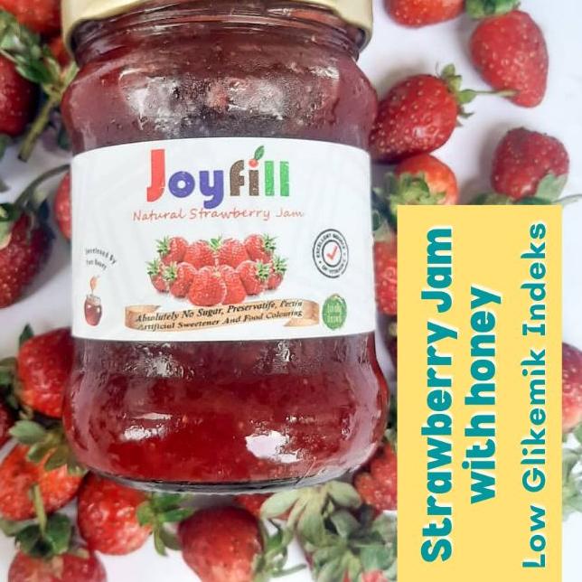 

SALE✅SELAI STRAWBERRY SEHAT GLUTEN FREE DENGAN MADU / STRAWBERRY JAM WITH HONEY NATURAL JOYFILL 260 GRAM|KD1