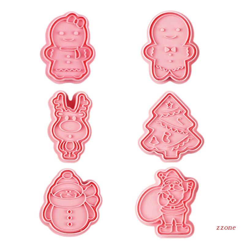 Zzz Cetakan Pemotong Kue / Cookies Bentuk Kartun Hewan / Pohon Natal 3D