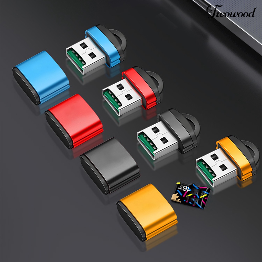 Twowood Card Reader USB Mini Portable Transmisi Kecepatan Tinggi Untuk Komputer