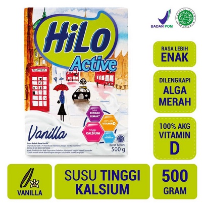 Hilo Active Vanila 500 Gram / Toko Makmur Online