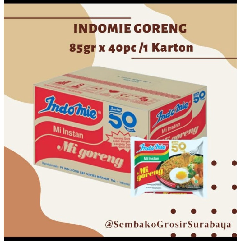 Jual INDOMIE GORENG 1 Dus Isi 40 Pcs Via Gojek / Grab Promo Sembako ...