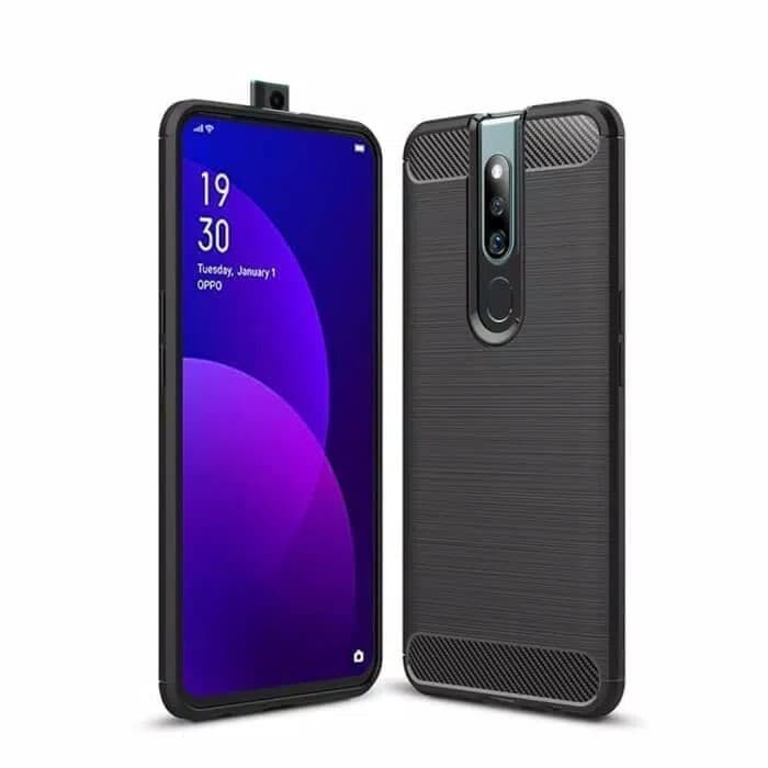 CASE SLIM FIT CARBON IPAKY OPPO F11 PRO SOFTCASE - GA