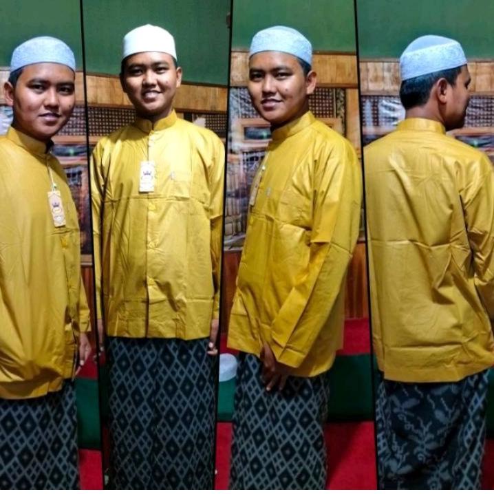 NEW685ESA GROSIR Baju Koko As Shahih Polos Lengan Panjang Saku Samping Bahan Mengkilap Kokoh Haibah 