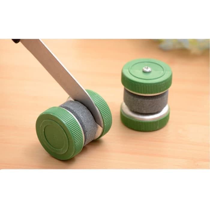 Pengasah Pisau Asah Pisau Asahan Pisau Gunting Model Roda Putar Bulat