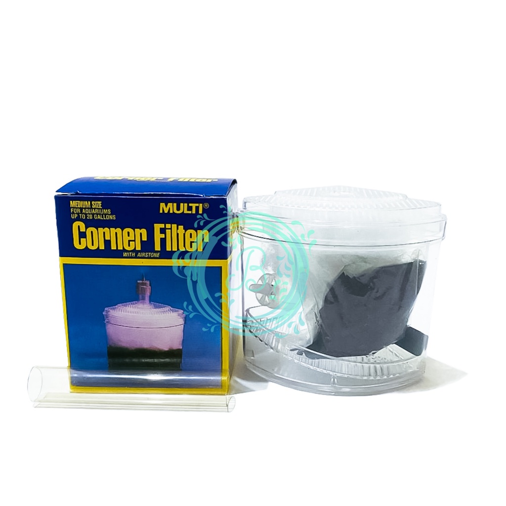 Multi Corner Filter Medium Filter Sudut Aquarium Aquascape Termasuk Kapas dan Karbon Aktif