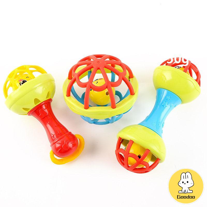 Baby Toy- Rattle Stick Teether Baby Mainan Bayi Music BPA Free Baby Toy Kado Gift Set Newborn -Doo