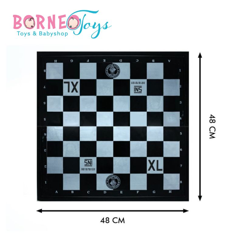 MAINAN PAPAN CATUR UKURAN M DAN XL PAPAN ASLI CHESS BOARD UK M &amp; XL