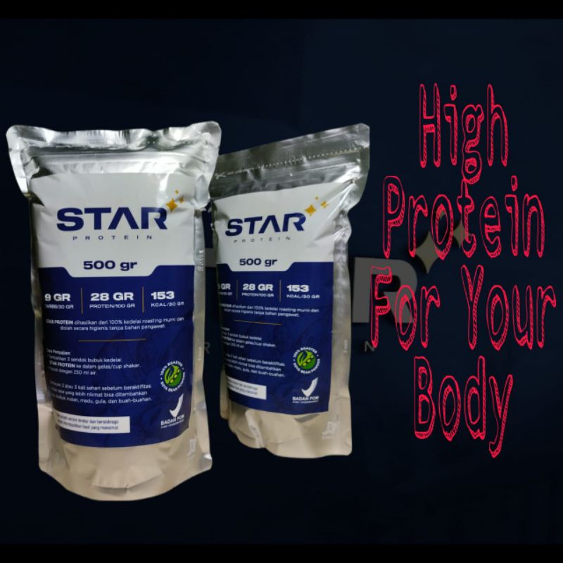 STAR PROTEIN - whey protein bubuk kedelai 500gr