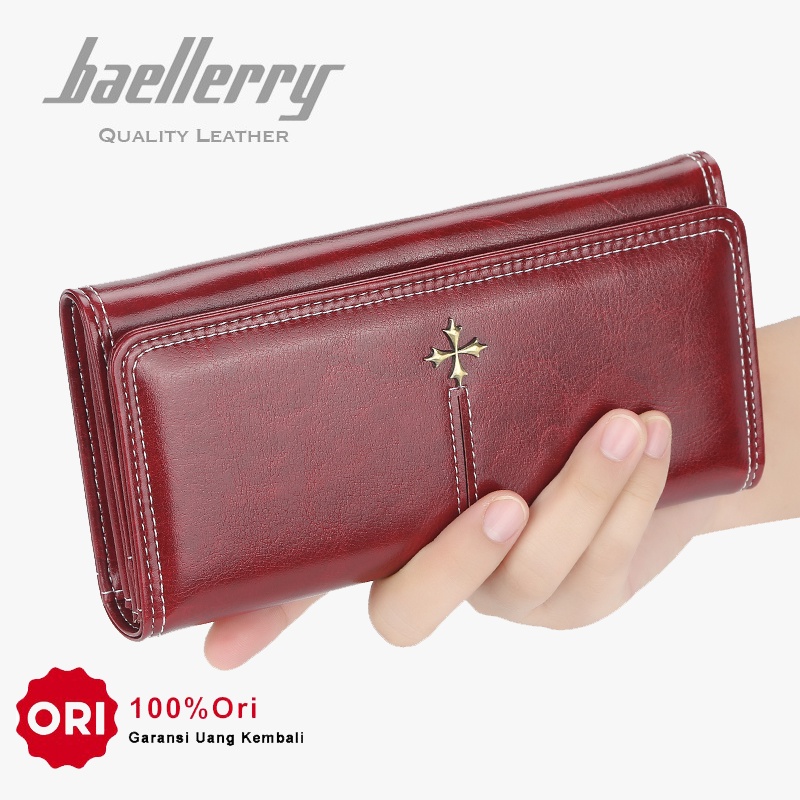 BAELLERRY N1826 Dompet Wanita Panjang Bahan Kulit PU Leather Premium WATCHKITE WKOS