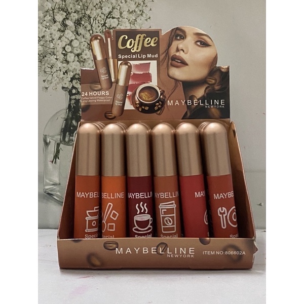 [ 12 PCS ] LIPGLOSS MATTE COFFEE MAYBELLINE SPECIAL LIP MUD /  LIPCREAM MATTE
