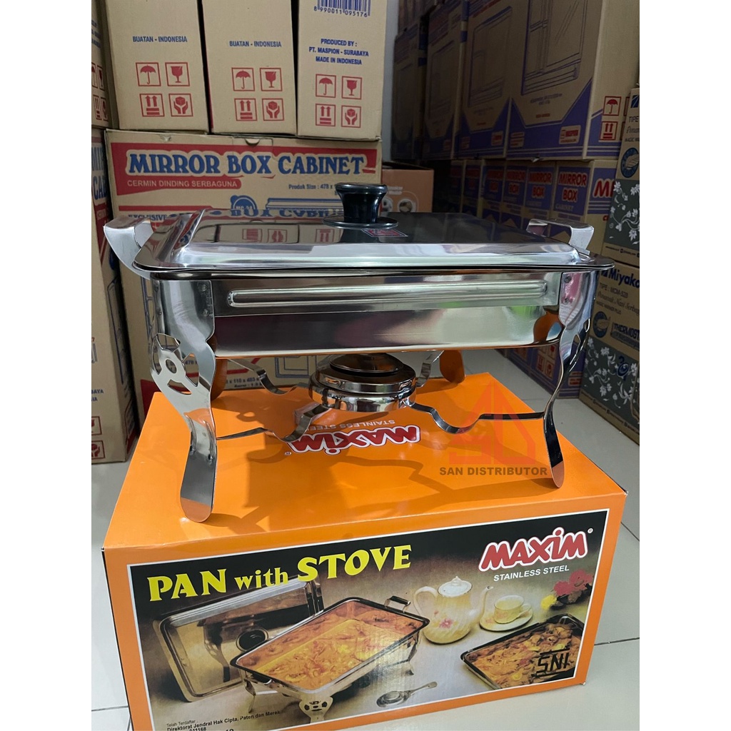 NEW PAN WITH STOVE SS-P.19 H PANCI PRASMANAN CATERING / TEMPAT SAJIAN ACARA + kompor