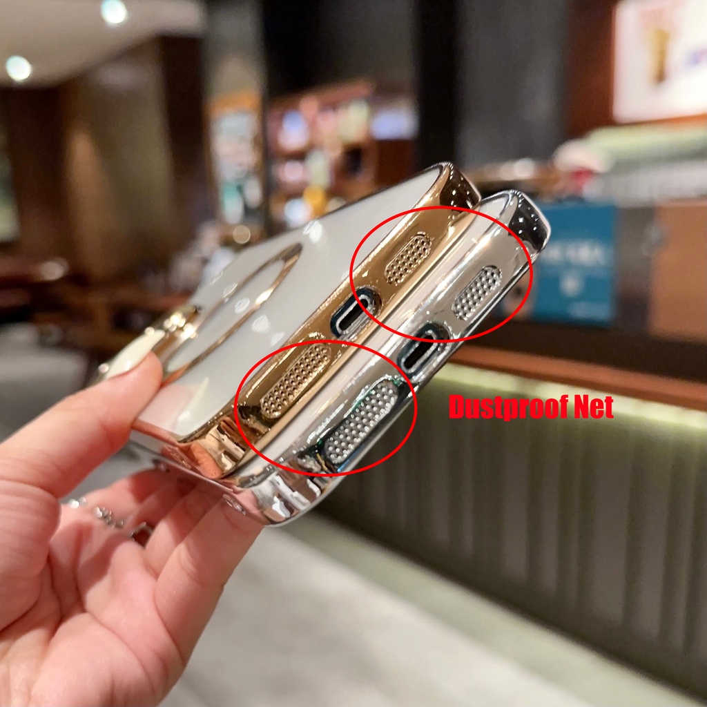 [New] Film Lensa Mandiri Casing Ponsel Mgnetic Electroplated, Dengan Jaring Anti Debu, Untuk iPhone 13,14seri