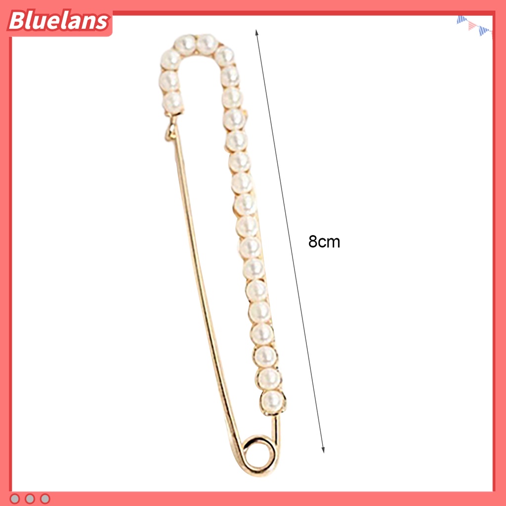 Bluelans 1Pc Bros Pin Besar Hias Mutiara Berlian Imitasi Untuk Wanita