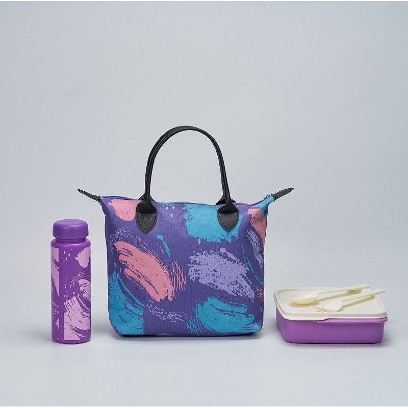 Tempat makan 1set / lunch box / kotak bekal makan tas / tempat makanan