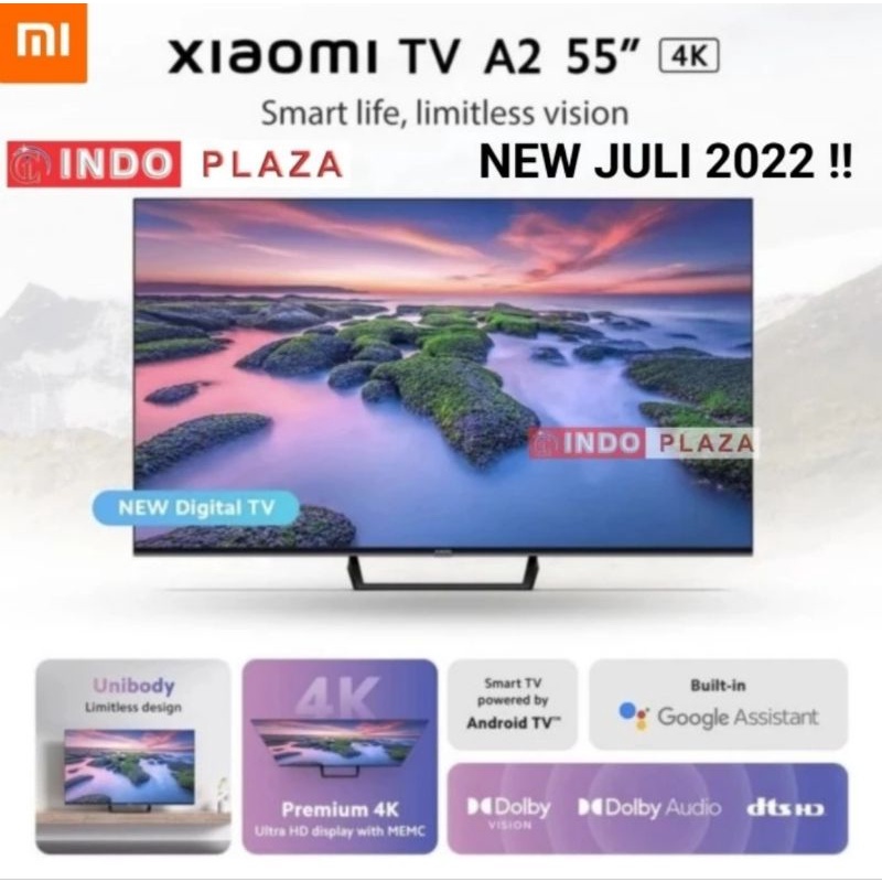 TV XIAOMI A2 55 4K UHD DIGITAL SMART ANDROID 10 ( Khusus Medan )