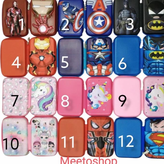 

(COD) Kotak Pensil Hardcase IMPOR Tempat Pensil Pencil Case Karakter Smiggle BIG SALE Kode 739