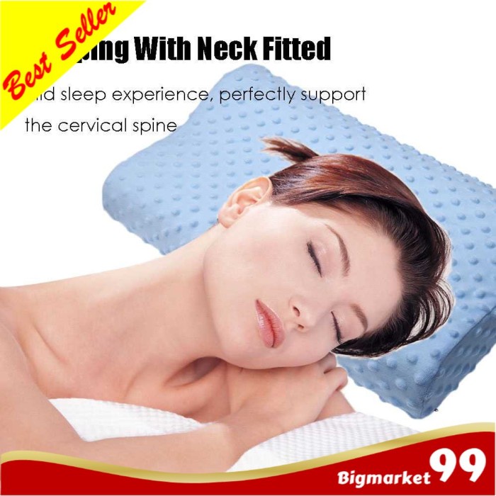 Bantal Tidur Ortopedi Memory Foam Orthopedic Busa Anti Kempes - Putih