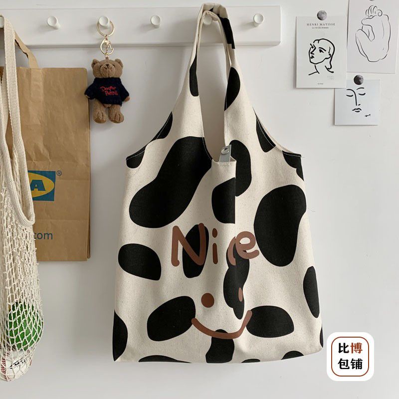 ♂✽✘Tas Sera Wanita 2021 Baru Tas Kanvas Siswa Wanita Versi Korea Tas Bahu Kapasitas Besar Tas Sekolah All-Match Tote Bag