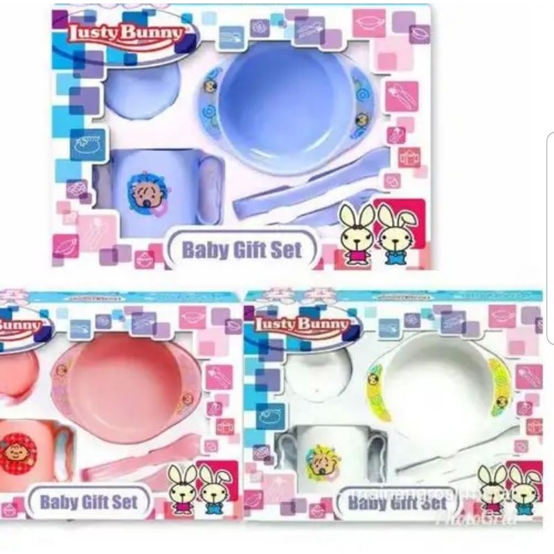 Lusty Bunny Feeding Set B3 Isi 11 pcs Ukuran 38 ( LB1882 ) / Peralatan Makan Bayi