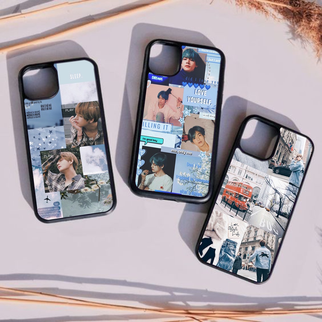 (CK273) Hardcase Custom Kpop BTS Kim Taehyung Aesthetic Blue Grey Glossy Casing Vivo Y12s/Y20/Y20s/Y