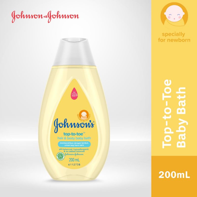JOHNSON’S® Cottontouch Top-To-Toe Hair &amp; Body Baby Bath - Sabun Bayi 2in1 200ml - Sabun Mandi Bayi