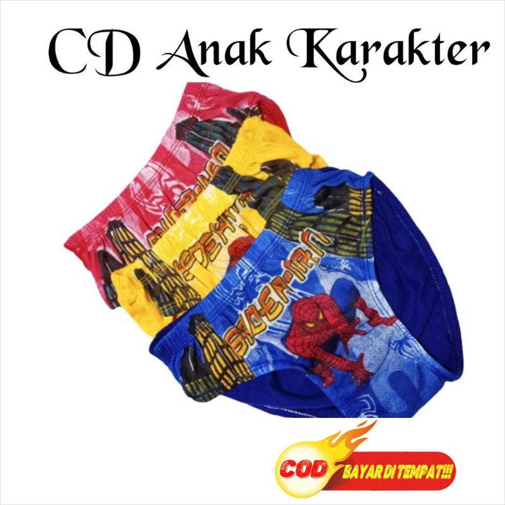 LS 879 - Celana Dalam Anak Boy Laki Laki Motif Karakter HERO Halus Sempak Underware Anak Balita