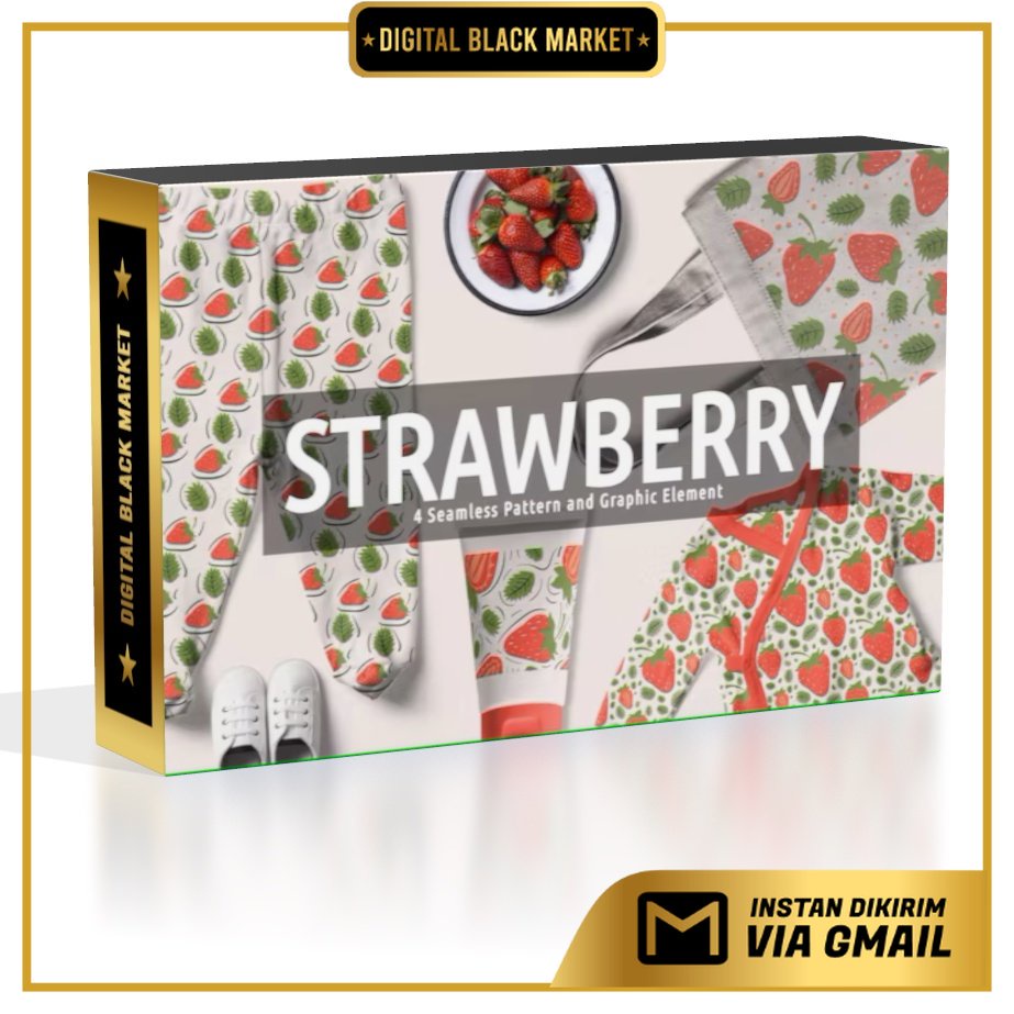 Strawberry Seamless Pattern And Graphic Element