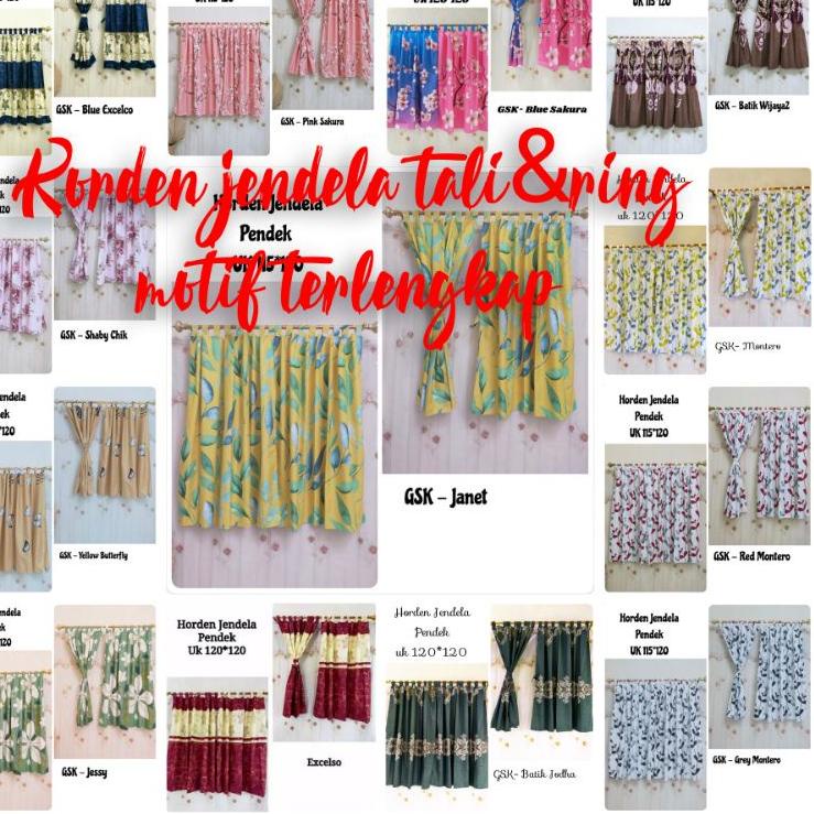 Booming Gorden Jendela Pendek - Gorden Jendela Kamar - Gorden Minimalis 120x120