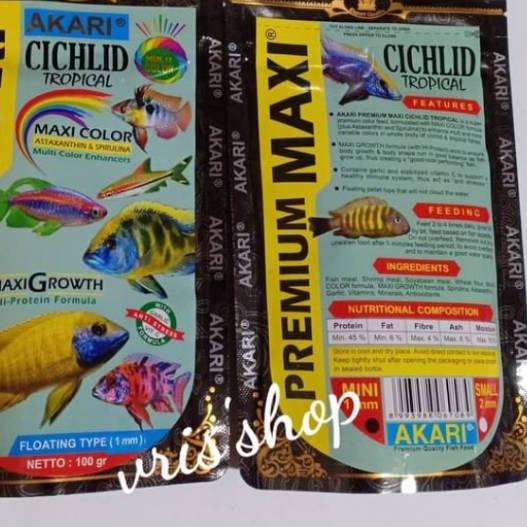 

limited Edition✔️akari premium maxi cichlid tropical 100gram pakan ikan hias|KD4