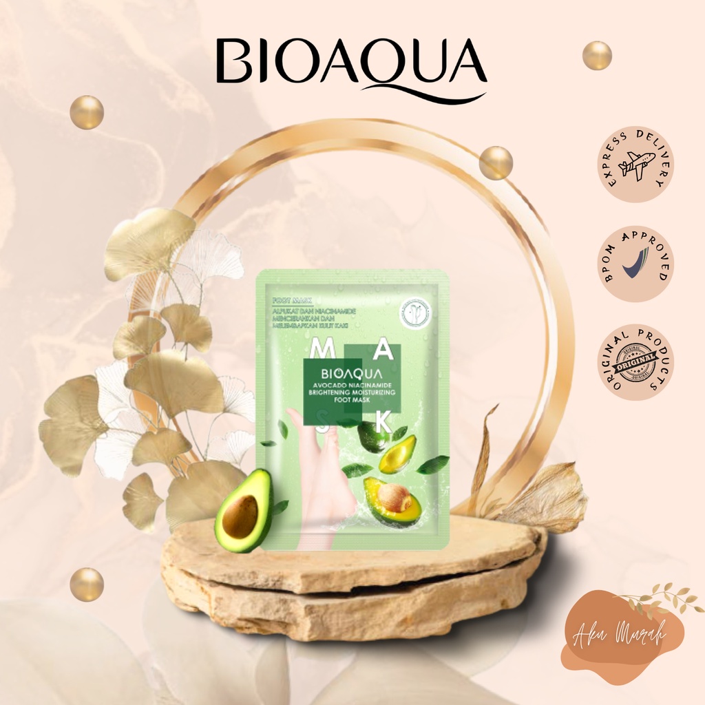 ✨ AKU MURAH ✨ BIOAQUA Niacinamide Brightening Moisturizing Foot Mask 35g ORIGINAL