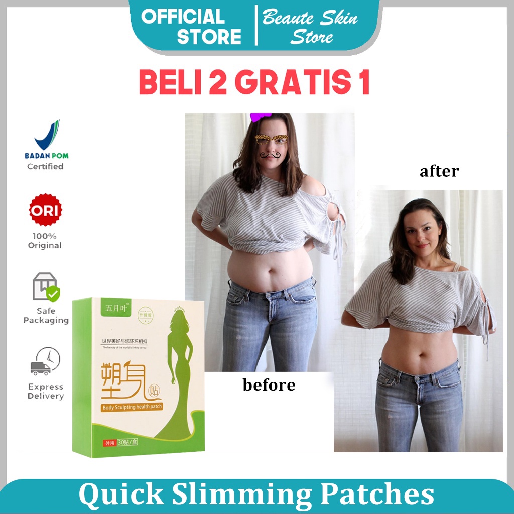 slim patch penurun berat badan pelangsing herbal alami teh detox pelangsing Sehat tanpa efek samping stiker pelangsing 30 buah/kotak
