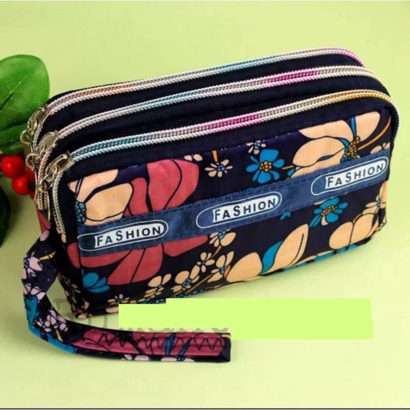 Medan Termurah Multifungsi Japanese style Dompet 3 ruang resleting motif cantik dompet HP cakep